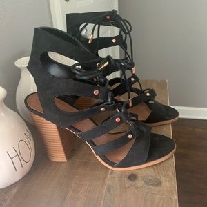 Black Strappy Heels
